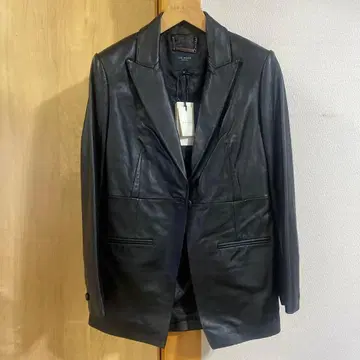 TED BAKER 블랙 가죽 블레이저 사이즈 0 양가죽