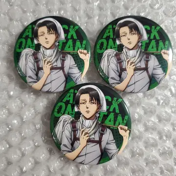 진격의 거인 WIT STUDIO 리바이 캔뱃지 동종 3개