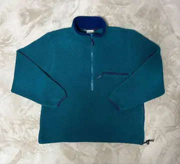 LLBean 플리스 하프 지퍼 자켓 다크 그린