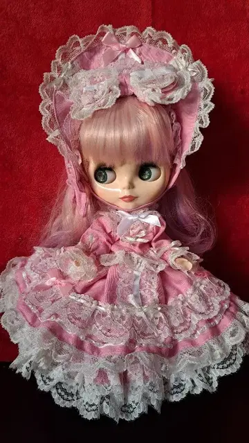 브라이스 아웃핏 복숭아 꽃 드레스