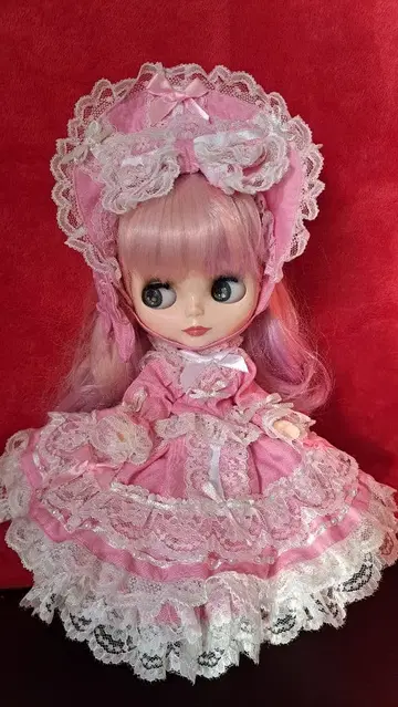 브라이스 아웃핏 복숭아 꽃 드레스