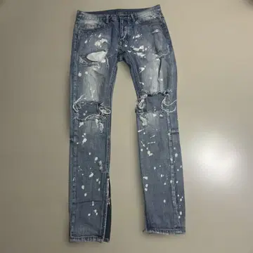 mnml 데미지 가공 데님 팬츠 31 슬림핏 청바지 데미지 진