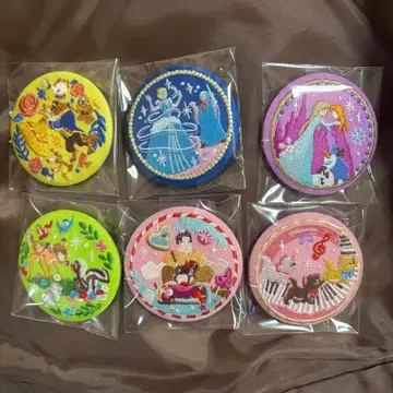자수 캔 배지 디즈니 6종 세트