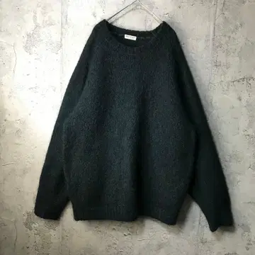 di69 뷰티 앤 유스 모헤어 니트 그린 90s 털 길이 김