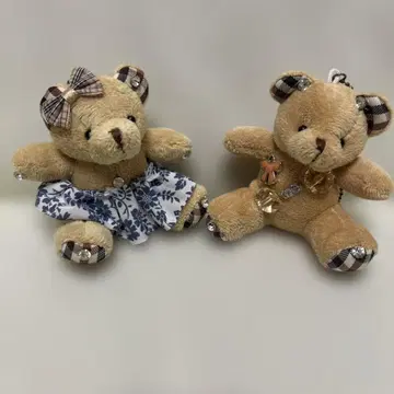 곰 봉제 인형 2체 세트
