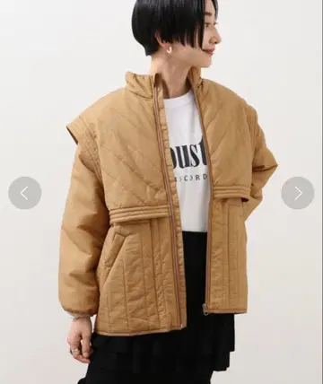 JOURNAL STANDARD 2WAY 퀼팅 블루종 베이지