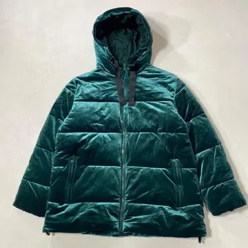 새상품급 GAP 갭 벨로아 후드 부착 다운 자켓 충전솜 광택