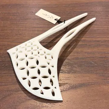 꽃 책갈피 머리 장식 시스루 조각 칠보 바치형 화이트