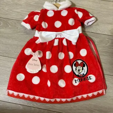 디즈니 미니 물방울 패턴 타월 드레스 옷걸이 포함