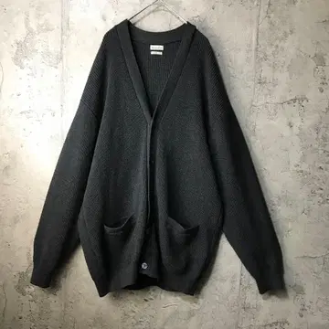 di68 구제 의류 코튼 캐시미어 가디건 차콜 그레이 90s Y2K