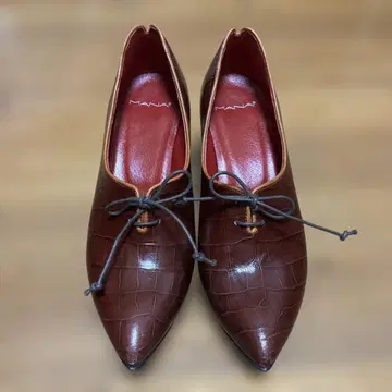 MANA 크로커다일풍 스틸레토 펌프스 (보르도)