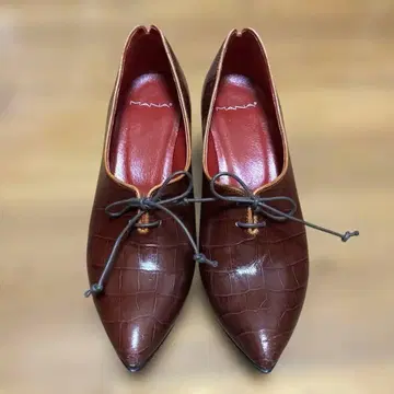 MANA 크로커다일풍 스틸레토 펌프스 (보르도)