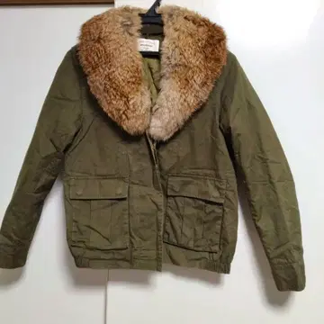 카키색 퍼 옷깃 밀리터리 자켓 여성용 M