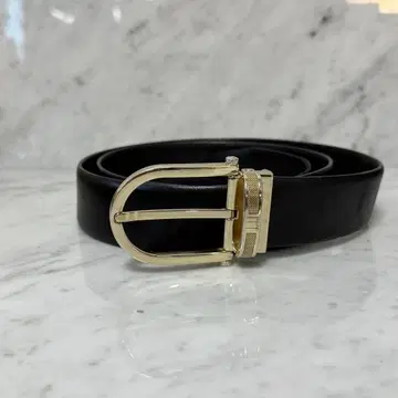 dunhill 던힐 벨트 천연 가죽 가죽 골드 금 버클 블랙