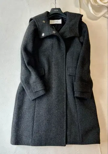 새상품급 르쉘블루 후드 오버코트 블랙 le ciel blue