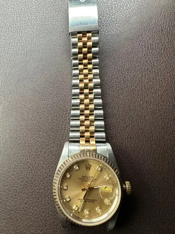 자동 태엽 시계 골드/실버