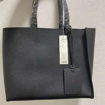 토트백 블랙 심플 패스 케이스 포함 남성용 여성용 빅