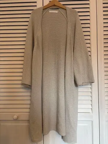 evam eva 화이트 계열 그레이 롱 가디건