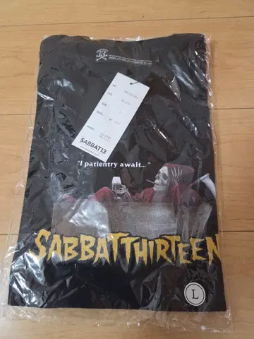 SABBAT13 티셔츠 L 사이즈 미개봉 새상품 정가 이하