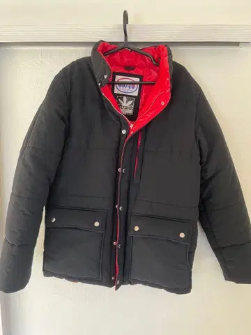 NITRAID 60/40 크로스 패딩 자켓 XL 블랙 레드 안감