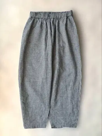 새상품 택 없음 오로네 테이퍼드 팬츠 깅엄 체크