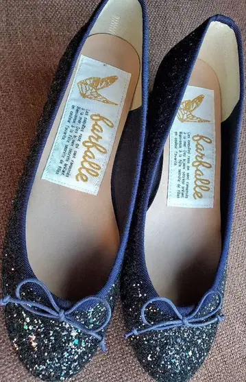 farfalle 네이비 글리터 23.5cm 37 일본제 새상품급