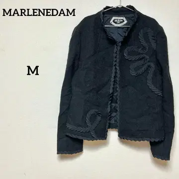 MARLENEDAM ITALY 디자인 자켓 블랙 입체 장식