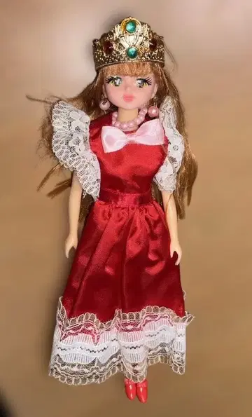 GOLD HAPPY 골드 해피 로맨틱 걸 빨간색 드레스의 티아라