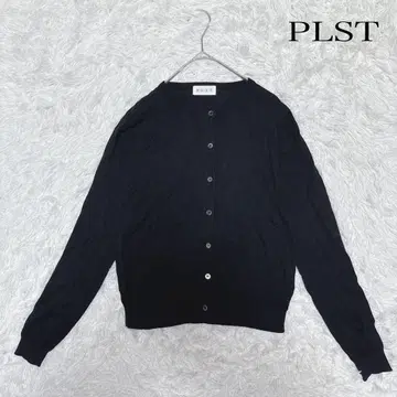 PLST 플라스테 가디건 블랙 M 사이즈 리오셀 혼방 심플 겉옷 가을