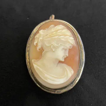 [ 19 ] 빈티지 쉘 카메오 브로치 레트로 앤티크
