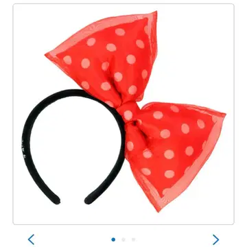 미니 머리띠 빨간색 도트
