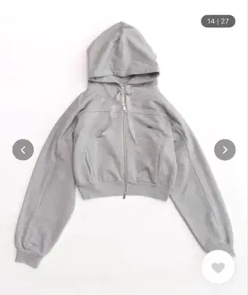 MAISON SPECIAL 프론트 집 쇼트 후디 그레이