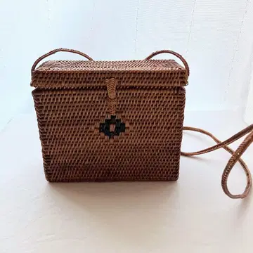 뜨개질 덮개 포함 바스켓백 아타 뜨개질 박스형 숄더백 미니백