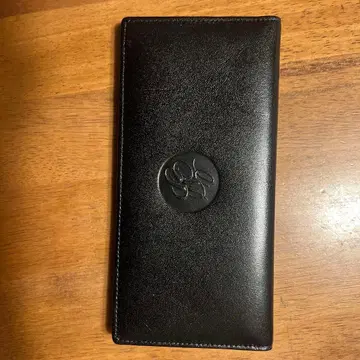 블랙 가죽 장지갑
