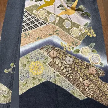 츠지카 꽃 자수 실크 츠케사게 기모노 기장 165 화장 65