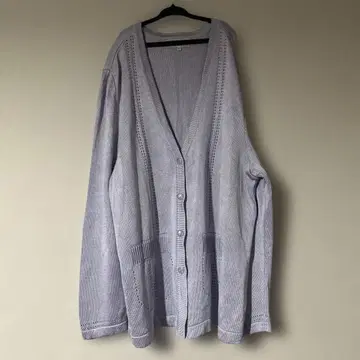 레리안 leilian 13+ 실크 연보라 니트 가디건 V넥