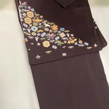 호몬기 다크 브라운 꽃무늬