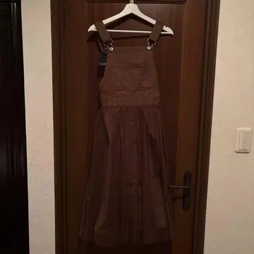 브라운 튤 살로펫 원피스