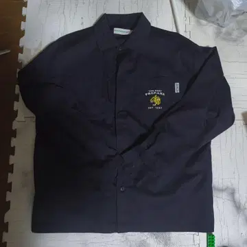 네이비 긴팔 셔츠 호랑이 자수