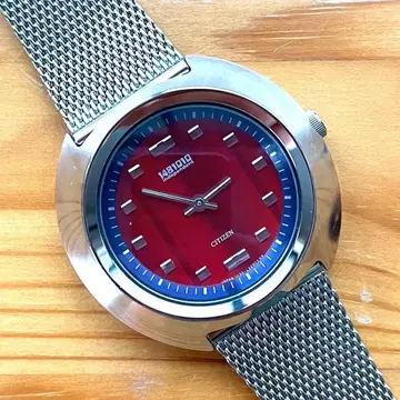 CITIZEN 1481010 인디펜던트 빨간색 다이얼 쿼츠 손목시계