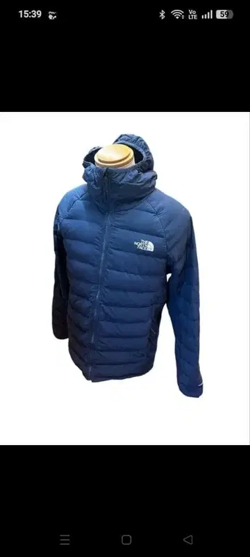 THE NORTH FACE 후드 부착 다운 자켓 M 파랑