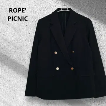 로페피크닉 골드 버튼 UV컷 접촉 냉감 네이비 테일러드 자켓 M