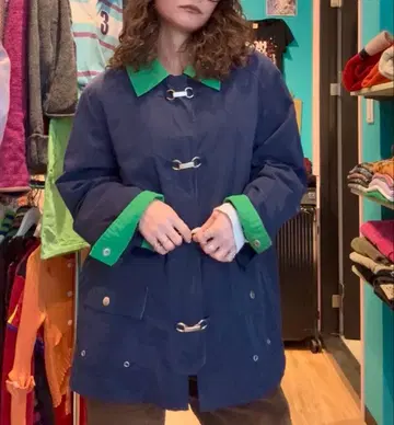 네이비/그린 자켓