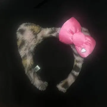 키티 표범 무늬 머리띠 usj