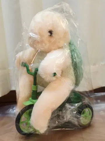 토끼와 거북이의 자전거 경주 기믹 봉제 인형