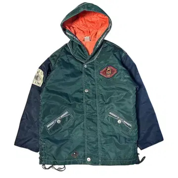 (vintage) 90s Disny 미키 바시티 자켓 나일론 자켓