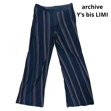 00s archive Y's bis LIMI 스트라이프 플레어 팬츠