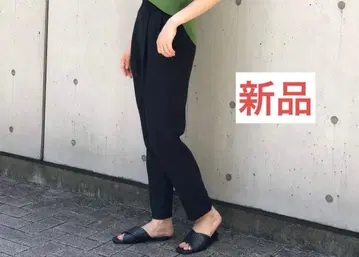 BLENHEIM 더블 크로스 뒷밴딩 턱 팬츠 블랙 S