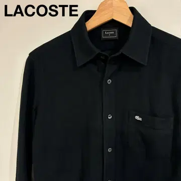 LACOSTE 긴팔 셔츠 블랙 S 슬림 블랙 라코스테 자수 로고