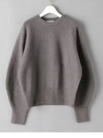 유나이티드 애로우즈 크루넥 니트 퍼프 슬리브 모카